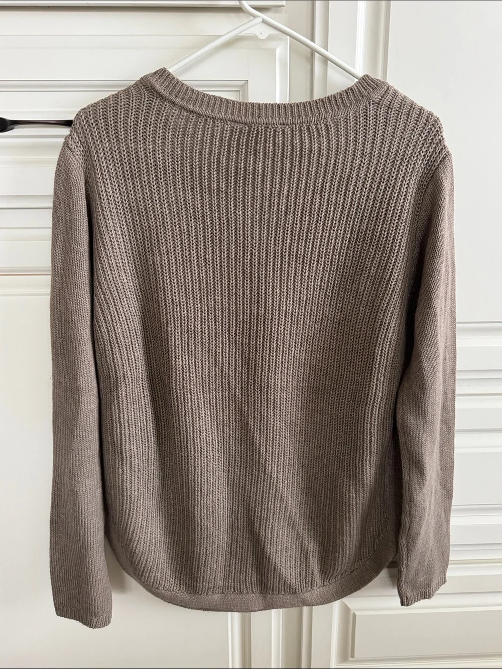 RD Style Taupe V-Neck Knit Sweater - Picture 6 of 7